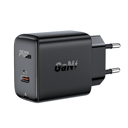 Picture of Acefast Acefast GaN USB Type-C 30W charger, PD, QC 3.0, AFC, FCP black (A21 black)