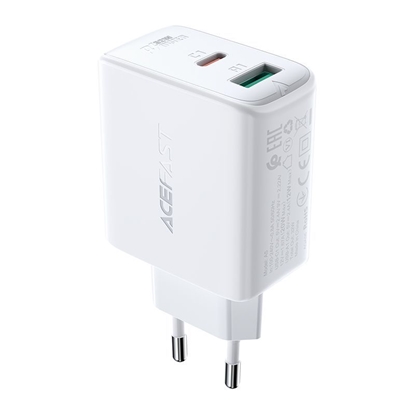 Picture of Acefast Acefast wall charger USB Type C / USB 32W, PPS, PD, QC 3.0, AFC, FCP white (A5 white)