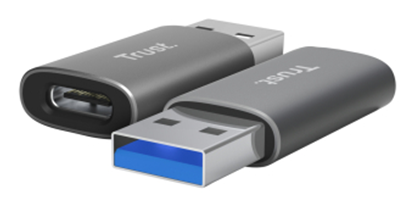 Attēls no Adapteris Trust Calyx USB-C to USB-A 2 pack Black