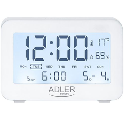 Picture of Adler | Alarm Clock | AD 1196w | Alarm function | White