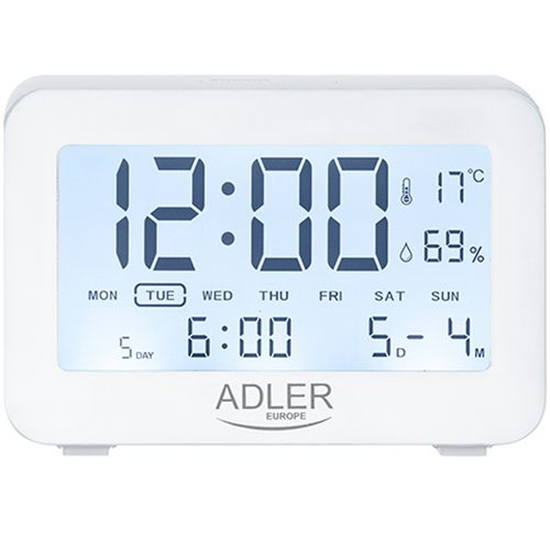 Picture of Adler | Alarm Clock | AD 1196w | Alarm function | White