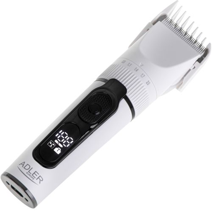 Изображение Adler | Hair Clipper with LCD Display | AD 2839 | Cordless | Number of length steps 6 | White/Black