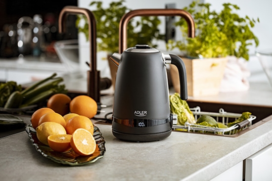 Picture of Adler | Kettle | AD 1295b | Electric | 2200 W | 1.7 L | Stainless steel | 360° rotational base | Black