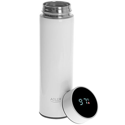 Attēls no Adler | Thermal Flask | AD 4506w | Material Stainless steel/Silicone | White