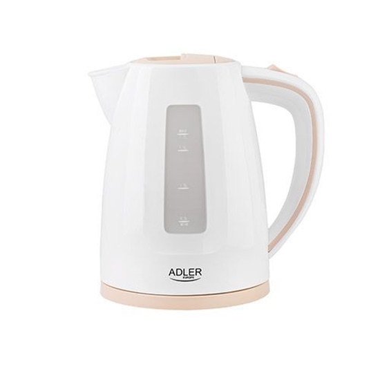 Изображение Adler | Kettle | AD 1264 | Standard | 2200 W | 1.7 L | Plastic | 360° rotational base | White