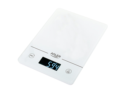 Изображение Adler | Kitchen scales | AD 3170 | Maximum weight (capacity) 15 kg | Graduation 1 g | Display type LCD | White