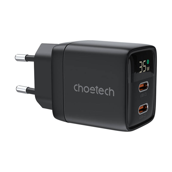 Picture of adowarka Choetech adowarka sieciowa GAN USB-C-USB-C Choetech PD6051 (czarna)
