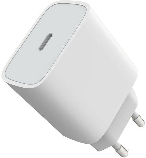 Picture of adowarka sieciowa 230V PLATINET 1xUSB-A + 1xUSB-C 20W biaa (46000)