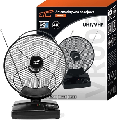 Picture of ANTENA AKTYWNA POKOJOWA DVBT2 TV FHD 4K MUX-8 LTE WZMACNIACZ