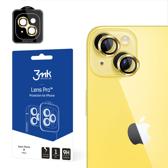 Picture of Apple iPhone 14 - 3mk Lens Protection Pro Yellow s