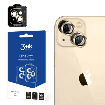 Изображение Apple iPhone 15 - 3mk Lens Protection Pro Yellow s