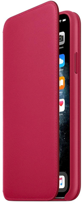 Изображение Apple Skórzane etui folio do iPhone 11 Pro Max malinowe -MY1N2ZM/A