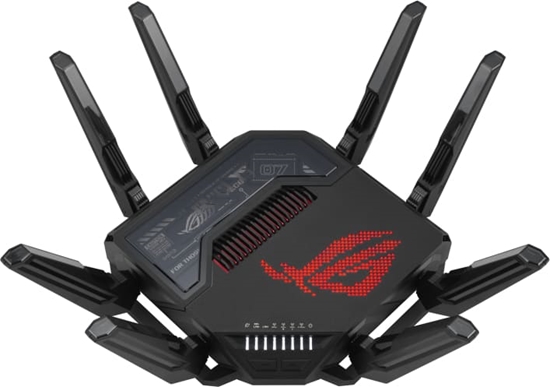 Picture of Asus ROG Rapture GT-BE98 bezvadu rūteris 10 Gigabit Ethernet Quad-band (2.4 GHz / 5 GHz-1 / 5 GHz-2 / 6 GHz) Melns