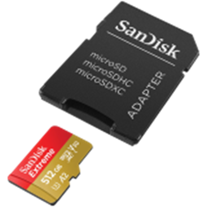 Picture of Atmiņas karte SanDisk Extreme microSDXC 512GB + Adapter