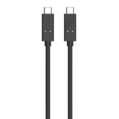 Picture of Kabel USB Aukey USB-C - USB-C 0.8 m Czarny (CB-TCC241 Black)