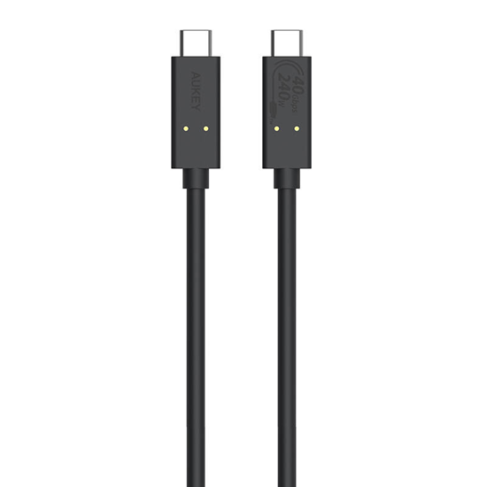 Picture of Kabel USB Aukey USB-C - USB-C 0.8 m Czarny (CB-TCC241 Black)