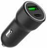 Picture of Auto lādētājs Gembird USB Type-C + USB Type-A Black