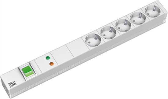 Picture of Bachmann 19" socket strip 5-way with GVS with switch