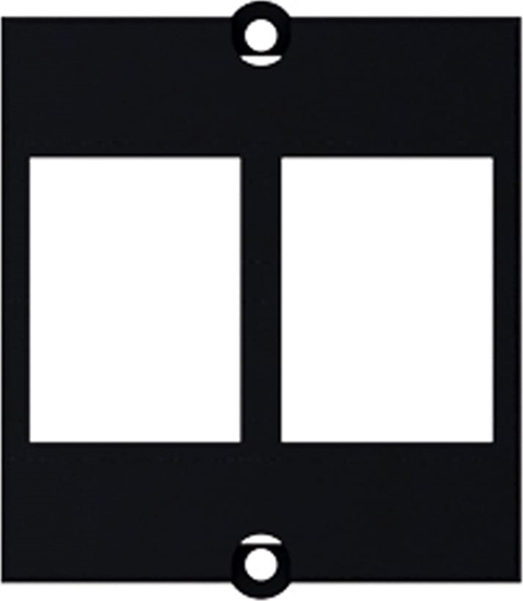 Изображение Bachmann custom module frame 2x keystone with metal holder, black