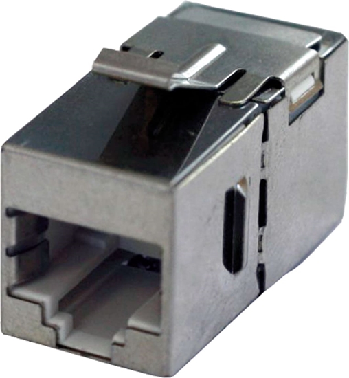 Picture of Bachmann Keystone CAT6a STP coupling RJ45 shielded, silver