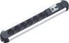 Picture of Bachmann PRIMO RCD socket strip 6x earthing contact 1xRCD protection, aluminium, 2 m