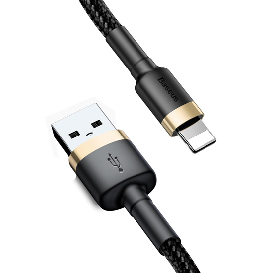 Изображение Kabel USB Baseus USB-A - Lightning 3 m Czarno-zoty (CALKLF-RV1)