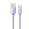 Picture of Baseus Baseus Crystal Shine Series cable USB cable for fast charging and data transfer USB Type A - USB Type C 100W 2m purple (CAJY000505)