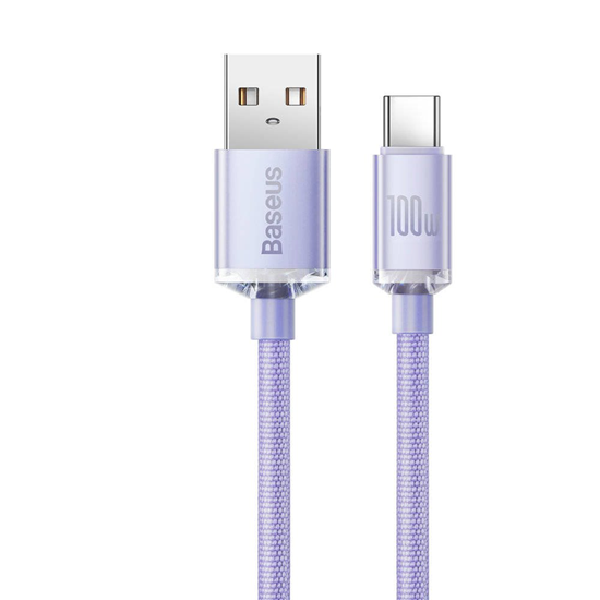Picture of Baseus Baseus Crystal Shine Series cable USB cable for fast charging and data transfer USB Type A - USB Type C 100W 2m purple (CAJY000505)