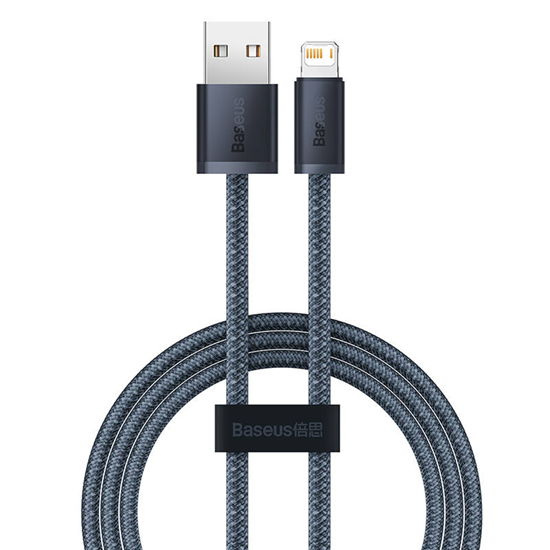 Изображение Kabel USB Baseus USB-A - Lightning 1 m Szary (CALD000416)