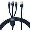 Изображение Baseus Baseus Flash Series II cable USB - USB Type C / Lightning / micro USB 100 W 1.2 m blue (CASS030003)