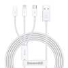 Изображение Baseus Baseus Superior 3in1 USB Cable - Lightning / USB Type C / Micro USB 3.5 A 1.5 m White (CAMLTYS-02)