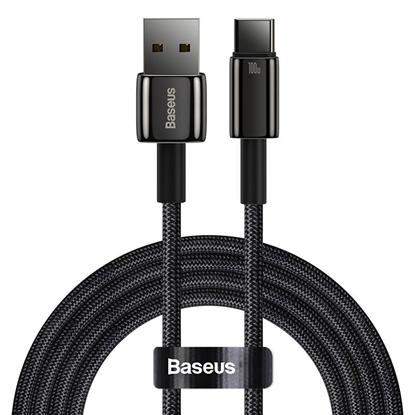 Picture of Kabel USB Baseus USB-A - USB-C 1 m Czarny (CAWJ000001)