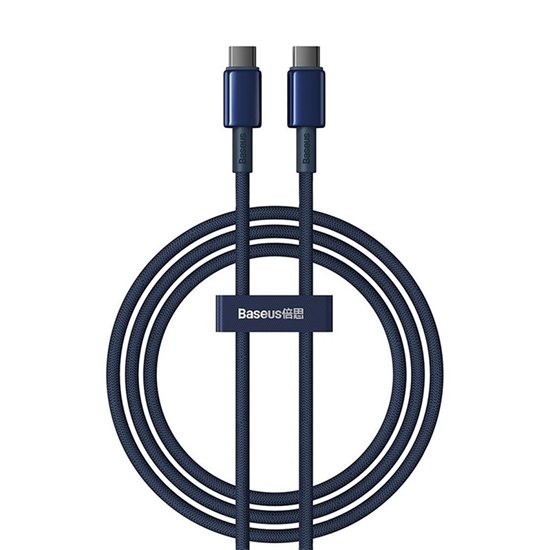 Изображение Baseus Baseus Tungsten Gold USB-C / USB-C cable 100W 1m - navy blue