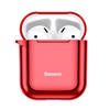 Picture of Baseus Metallic Shining Ultra-thin Silicone Protector Case with Hook for Airpods 1 / 2 Red