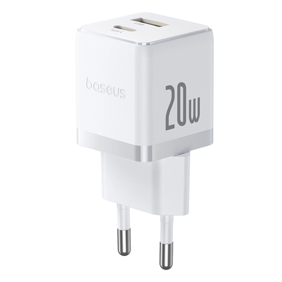 Picture of Baseus Palm 20W USB-C USB-A Wall Charger - White