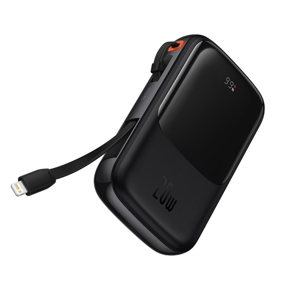 Picture of Baseus Powerbank 10000mAh 20W Baseus Qpow Pro Overseas Edition + USB C 3A Cable - Black