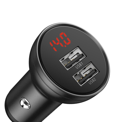 Attēls no Baseus TZCCBX-0G 24W Car Charger with 3in1 Multi-Charging Cable
