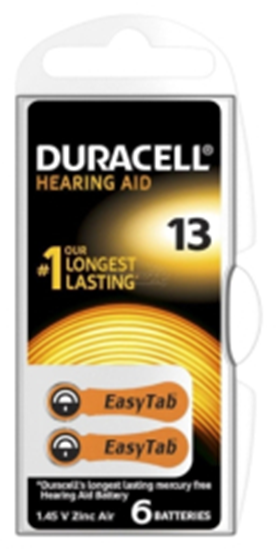 Picture of Baterijas Duracell Hearing Aid 13 (A13) 6-paka