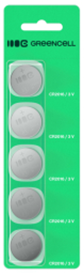 Изображение Baterijas Green Cell Blister 5x Lithium Battery CR2016