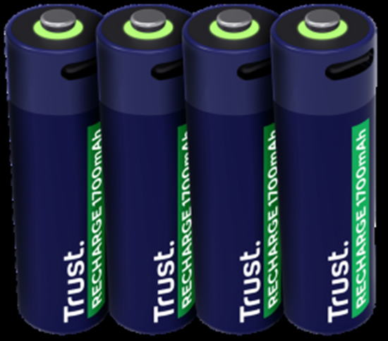 Picture of Baterijas Trust USB-C Rechargeable AA Batteries
