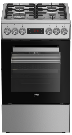Picture of BEKO Cooker | FSM52321DXDT | Hob type Gas | Oven type Electric | Stainless Steel | Width 50 cm | Grilling | Depth 60 cm | 60 L