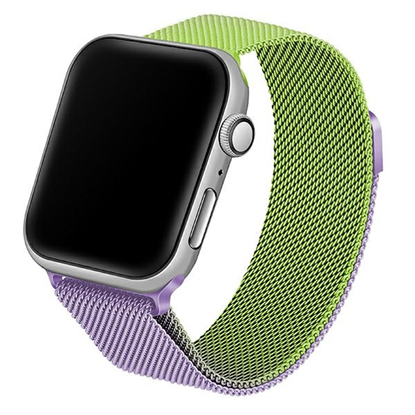Picture of Beline BELINE PASEK APPLE WATCH STEEL 38/40/41MM ZIELONO-PURPUROWY GREEN/PURPLE