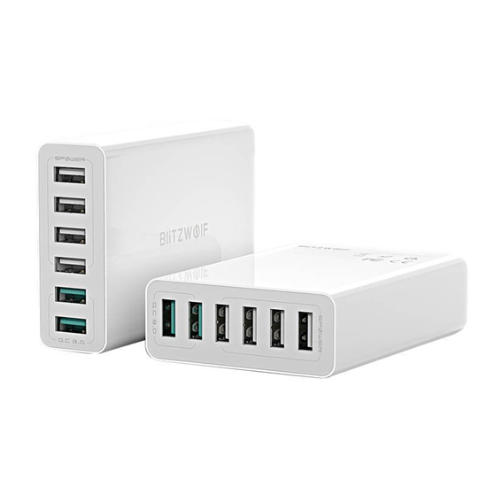 Picture of BlitzWolf BW-S15 Tīkla Lādētājs 6 x USB | 60W | 4.