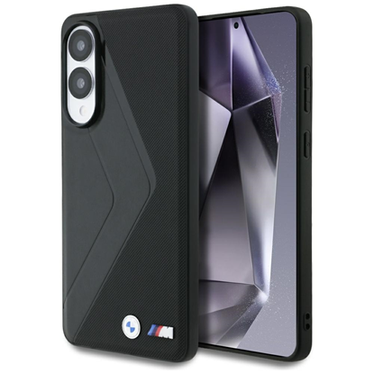 Изображение BMW Leather Oversized Stripes MagSafe Back Case for Samsung Galaxy S25 Edge