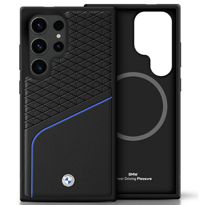 Изображение BMW Leather Textured and Smooth MagSafe Case for Samsung Galaxy S25 Ultra