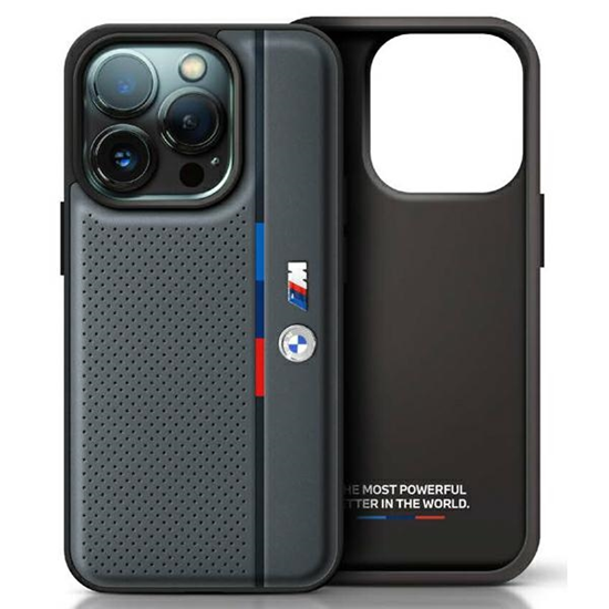 Изображение BMW M Perforated Tricolor Detail Line Hardcase for Apple iPhone 16 Pro