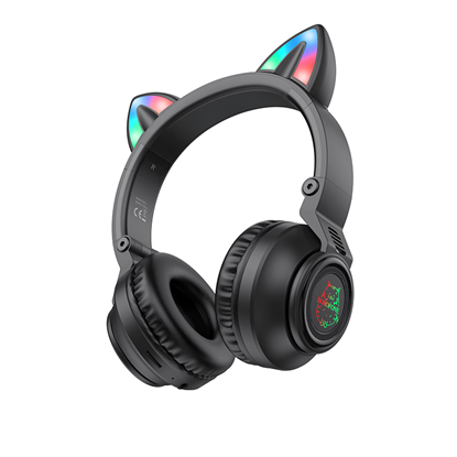Picture of Borofone austiņas BO18 Cat Ear bluetooth melnas
