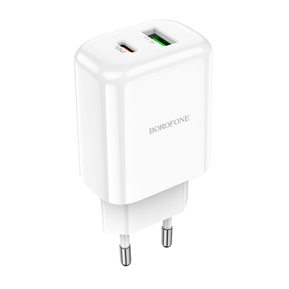 Attēls no Borofone Wall charger BN4 Potential - USB + Type C