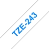 Picture of Brother labelling tape TZE-243 white/blue 18 mm