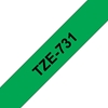Picture of Brother labelling tape TZE-731 green/black  12 mm